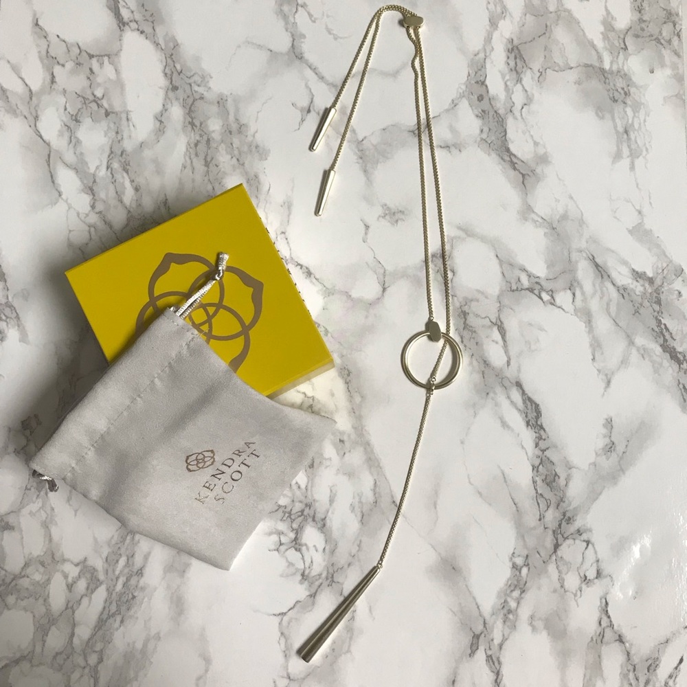 Kendra Scott Tegan Y Necklace in Gold